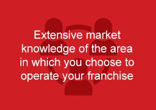 Extensive market knowledge of the area in which you choose to operate your franchise